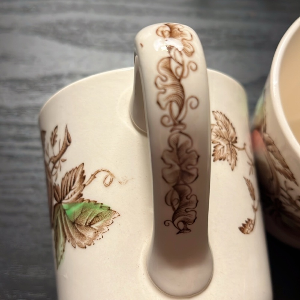 Harvest time ironstone mugs from England set of two - Picture 7 of 7
